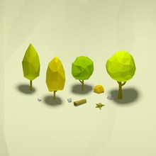cartoon low poly trees pack animation assets child collection environments exterior fantasy forest game lower model nature paulsendesign pine plant playing set spruce toon toy tree wood 3d print model - Mito3D