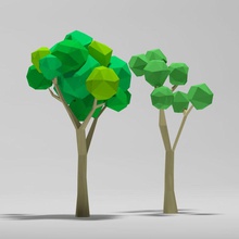 cartoon low poly trees animation assets child collection environments exterior fantasy forest game lower model nature pack paulsendesign pine plant playing set spruce toon toy tree wood 3d print model - Mito3D