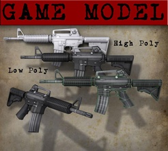 cartoon m16 modelo de jogo dos desenhos animados arma mcclish rifle vídeo 3d print model - Mito3D