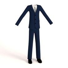 karikatür erkek takım elbise bescec iş işadamı çizgi film karakter kıyafetler kat kostümleri moda ceket adam model gömlek sosyal kravat toon 3d print model - Mito3D