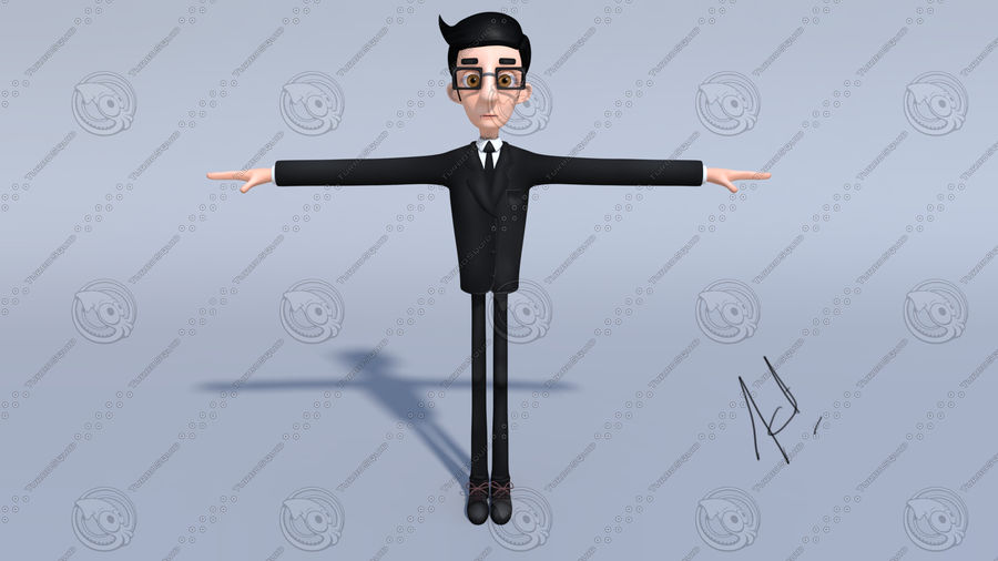 cartoon-Mann, Charakter-low-poly-Spiel bereit Künstler cartoon Charakter Spiel Jungs Mensch junior niedrigere Männlich Mann Modell poly 3D print model - Mito3D