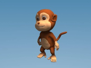 karikatür maymun hayvan çizgi film karakter kiven model toon genç 3d print model - Mito3D