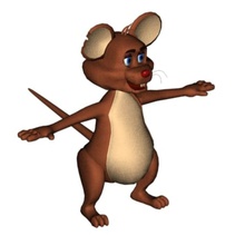 dessin animé de la souris animal l'anime drôle mkdesigns modèle le rat les rongeurs 3d print model - Mito3D