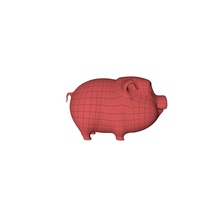 cartone animato maiale base della maglia 3pdmedia animale nazionali farm mesh modello gli animali domestici di piggy carne giocattolo 3d print model - Mito3D