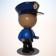 cartoon police officer character animation business copper education employment force game human job man model occupation playing policeman security task toon toy virtualhorizonstudio work 3d print model - Mito3D