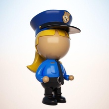 cartoon police officer female animation character copper education employment force game girl human job lady man model occupation playing policeman security toon toy virtualhorizonstudio woman 3d print model - Mito3D