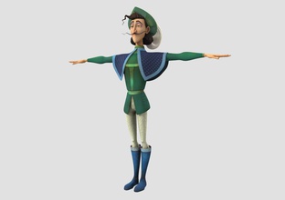 cartoon prince ancient biped cg dreamer character game guys hand head human king lower lowpoly male man medieval model people poly ready realistic renaissance victorian 3d print model - Mito3D