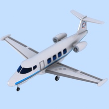 cartoon private jet aircraft airplane airport bizjet business charter commercial flight game government kid luxury model official plane sky toon toy vehicle virtualhorizonstudio 3d print model - Mito3D