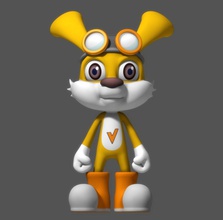 cartoon rabbit 3d animal animation baby biped bug bunny cat cg dreamer character child cute easter feline funny hare human little loonies model pets rabbits toon 3d print model - Mito3D