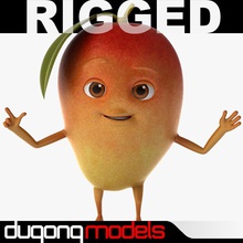 cartoon red mango rigged advertising animation berry character dugm07 dugongmodels fantasy food fruit harvest human juice kitchen model rig toon vegetable 3d print model - Mito3D