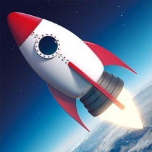 cartoon rocket ship alien benallal engine fiction fighter funny game lowpoly model retro scfi science shipping space spacecraft spaceship star toy transport ufo vehicle vintage 3d print model - Mito3D