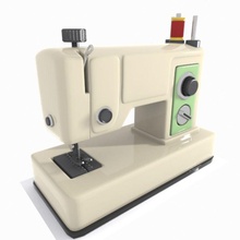cartoon sewing machine cloth design domestic electronics fabric furniture game home industrial items job model productions stitches thread tool toon toy virtualhorizonstudio work 3d print model - Mito3D