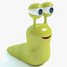 cartoon slug abramsdesign alien animal bug character cute fantasy game germ insects lower model monster poly ready snail toon 3d print model - Mito3D