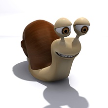 cartoon snail animal caricature funny insects mihai model panait toon turbo 3d print model - Mito3D