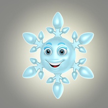 cartoon snowflake blizzard character christmas cool face flaking frosted fun head human kengustudio logo mas model sky smile snow snowball snowstorm toon winter x 3d print model - Mito3D