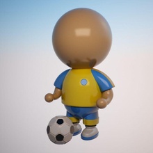 cartoon-Sportler-Charakter athlet Bälle cartoon Charakter Fußballer Spaß Spiel Gesundheit Mensch Kind Mann Modell Olympischen Spiele player spielen runner Fußball sport Sportler stickman team toon - Spielzeug virtualhorizonstudio 3d print model - Mito3D