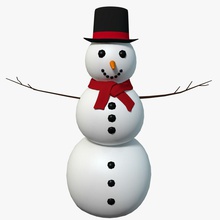 cartoon style snowman abramsdesign character christmas holiday themed human lower lowpoly mas model poly scarf snow styled winter x xmas 3d print model - Mito3D