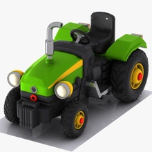 cartoon tractor 2 agriculture car carrier construction engine engineer farm game harrows heavy industrial loader machine model toon toy tracks truck vehicle virtualhorizonstudio wheel 3d print model - Mito3D