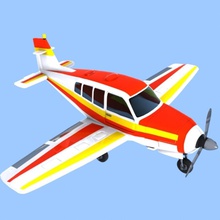 cartoon trainer aircraft 1 airplane airport business commercial education flight game jet model pilot plane private sky toon toy train vehicle virtualhorizonstudio 3d print model - Mito3D