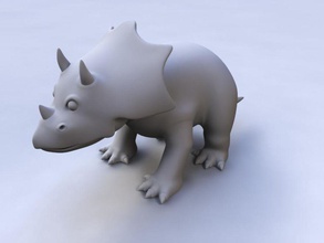 de dibujos animados triceratops animal bestia caricaturescos carácter criaturas lindo dante es los dinosaurios cuerno jurásico modelo monster prehistóricos la prehistoria cuadrúpedo cuadrúpeda tres 3d print model - Mito3D