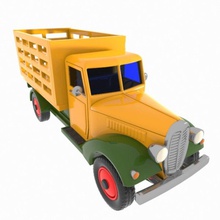 çizgi film vintage kamyon araba taşıyıcı klasik kap motor oyun ağır endüstriyel makine model pikap yol yarı lastik toon şehir oyuncak ulaşım van araç köy virtualhorizonstudio tekerlek 3d print model - Mito3D