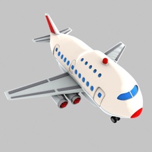 cartoon wide-body aircraft air airliner airplane airport body child commercial fly game jet kid model motor pilot plane playing public toon toy transport vehicle virtualhorizonstudio wide 3d print model - Mito3D