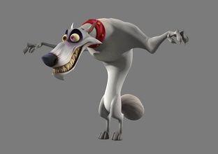 cartoon wolf Tier bastard brat cg Träumer Wald Stillzeit Modell toon 3d print model - Mito3D