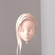de dibujos animados mujer modelo la cabeza 3deverart el anime cuerpo carácter femenino niña humanos señora manga 3d print model - Mito3D