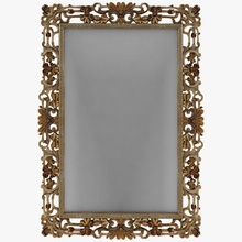 carved antique mirror 3dlittlebee classic classical decor decoration decorative elements frame furnishings furniture gold interior model photorealistic picture realistic square vray 3d print model - Mito3D
