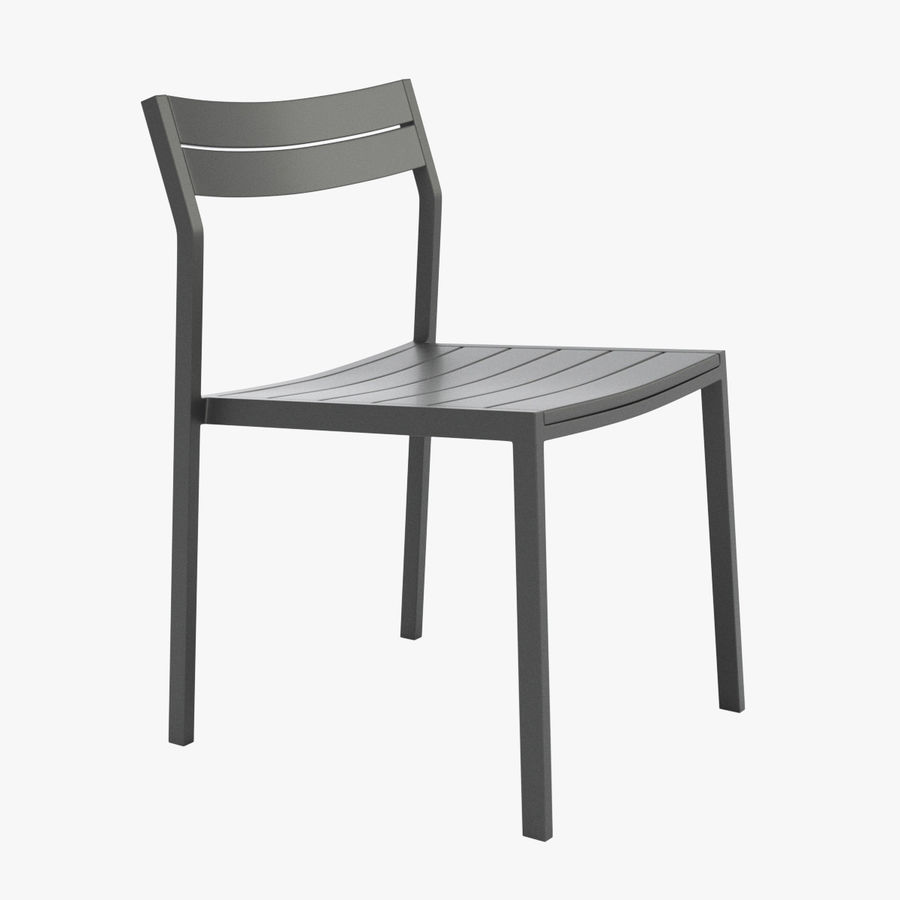 case eos side chair + table 3dsmax aluminum archviz black cafe contemporary furnishings furniture hilton matthew metal model modern outdoor siding stackable vmvtv vray 3D print model - Mito3D