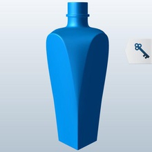 case gin ' Flasche v1 Fall Container bedruckbar ist lowpoly 3d print model - Mito3D