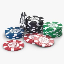 des jetons de casino, 2 noir le blackjack casino les copeaux dé jeu loisirs chance modèle la vie nocturne en jouant poker installations roulette royal shiva3d sport l'empilement vegas 3d print model - Mito3D