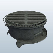 de hierro fundido hibachi grill v1 cast la parrilla los electrodomésticos imprimible lowpoly 3d print model - Mito3D