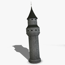 castle tower abramsdesign aged architecture battle building elements fantasy game historic lower medieval middle model old poly structure tall 3d print model - Mito3D