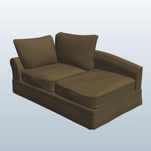 casual chaise loungemocha v1 lounge la moka mobili stampabile lowpoly 3d print model - Mito3D
