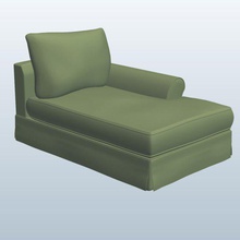 casual seccionais chaise direito de tomilho-v1 lounge tomilho móveis v1 printable lowpoly 3d print model - Mito3D