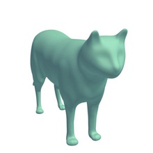 chat v203 cat animaux 03 imprimable lowpoly 3d print model - Mito3D
