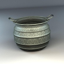 cauldron 3deverart ancient cooked cooker cookware day food furnishings industrial kitchen luck model old pot rainbow time tool witch 3d print model - Mito3D