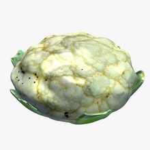 cauliflower food printable lowpoly 3d print model - Mito3D