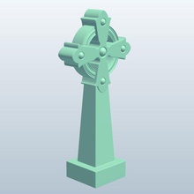celtic cross tombstone v1 architecture printable lowpoly 3d print model - Mito3D