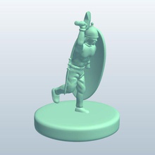 celticwarriorbattleaxe v1 celtic warrior battle axe people printable lowpoly 3d print model - Mito3D