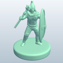 celticwarriorclub v1 celtic warrior club people printable lowpoly 3d print model - Mito3D