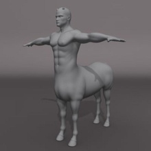 centaure 3d l'anatomie caractère de la fantaisie moitié tête cheval l'homme max modèle mythologie personnes windtrees 3d print model - Mito3D