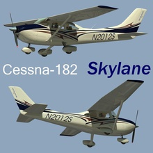 cessna 182 skylane 172 aeronaves de avião negócios a egpjet3d modelo passageiro privado hélice 3d print model - Mito3D