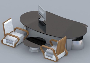 chaise de bureau table sofa meubles l'architecture président le mobilier lioni510 modèle la scène canapé 3d print model - Mito3D
