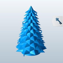 cambio de luz cristal árbol navidad v1 cambiando la el temporada imprimible lowpoly 3d print model - Mito3D