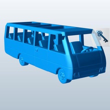 charabanc v1 trasporto mezzi di stampabile lowpoly 3d print model - Mito3D