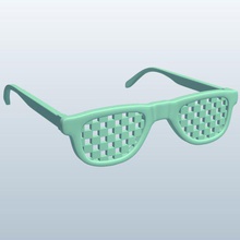 checker board v1 glasses apparel printable lowpoly 3d print model - Mito3D