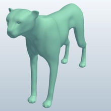 cheetah v3 animals printable lowpoly 3d print model - Mito3D
