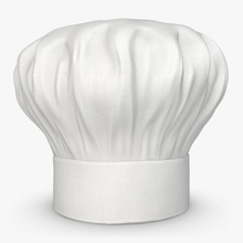 chef chapéu 04 branco 3dror 3ds cozido pac o personagem pano roupas padrão tecido alimentos a cozinha inferior lowpoly max modelo poli realista scanline teste toque vray 3d print model - Mito3D